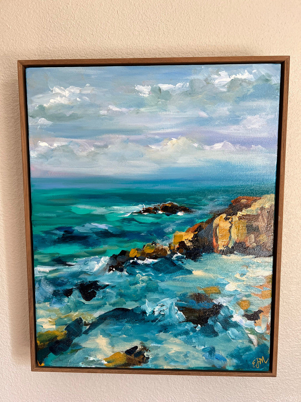 Atelier Giclée Print Museum Quality “Bodega Bay Wild Rocks”Canvas 8X10