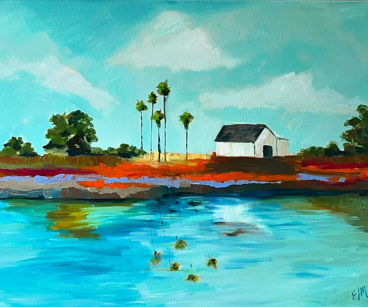 Original Painting Delta Farmland