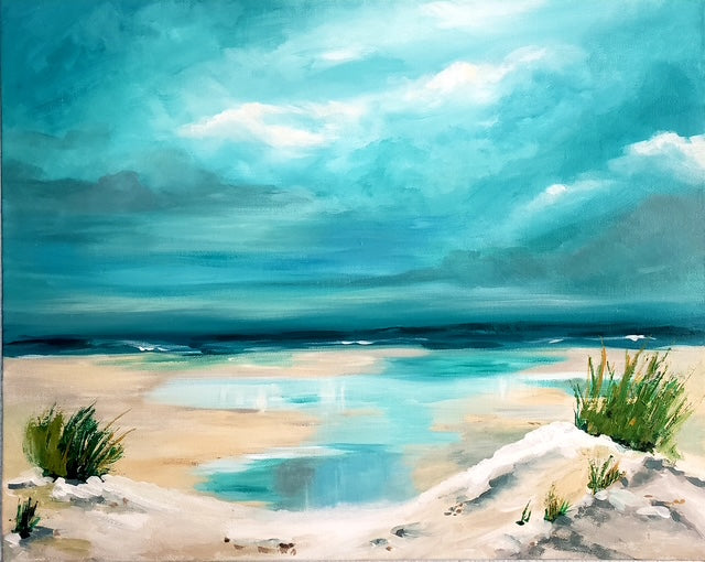 Atelier Giclée Print Museum Quality “Florida Beach Dunes Ormond Beach” Canvas 4X4 Mini