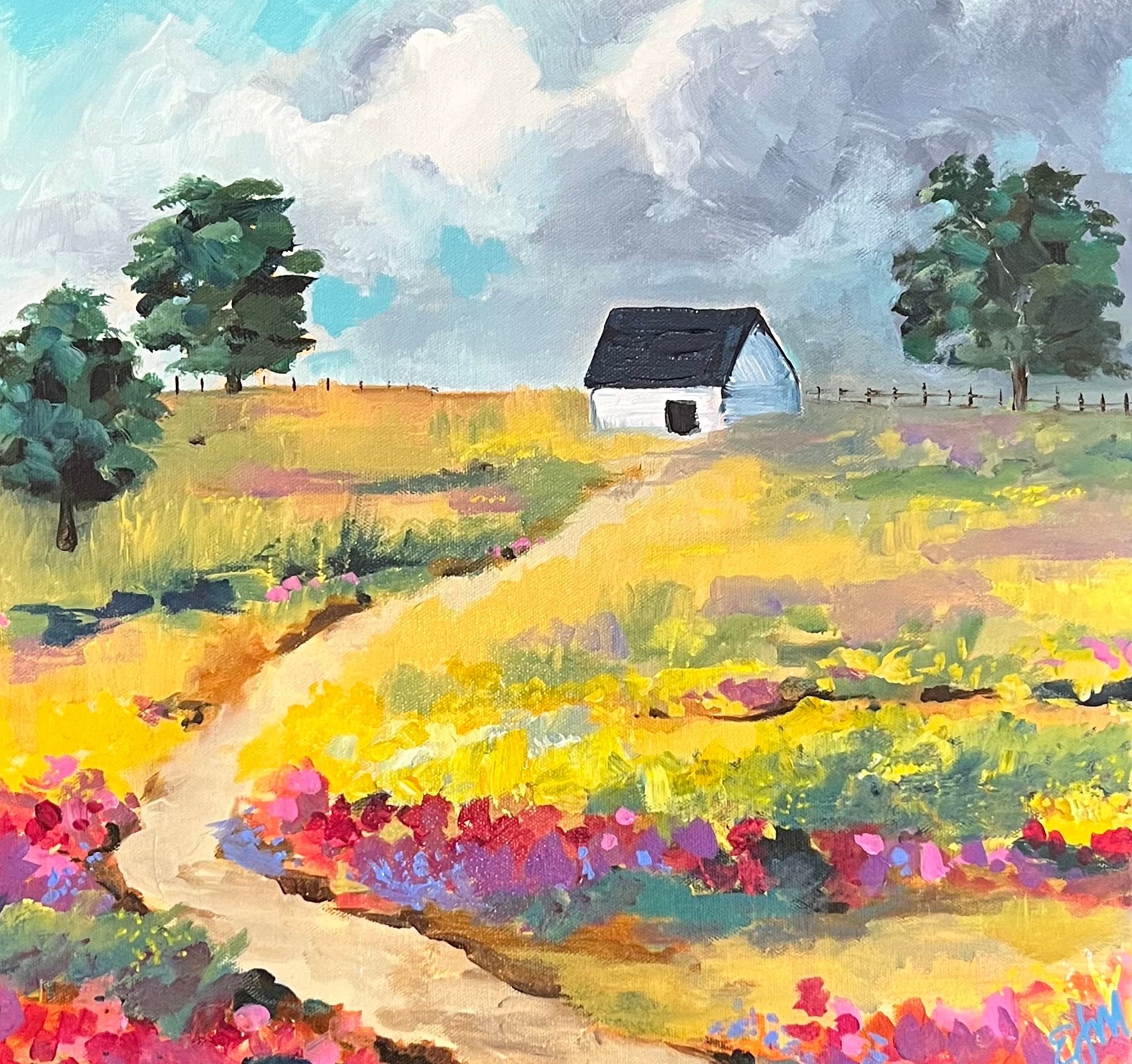 Original Painting California Flower Fields