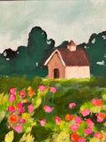 Original Painting Blooms and Barns